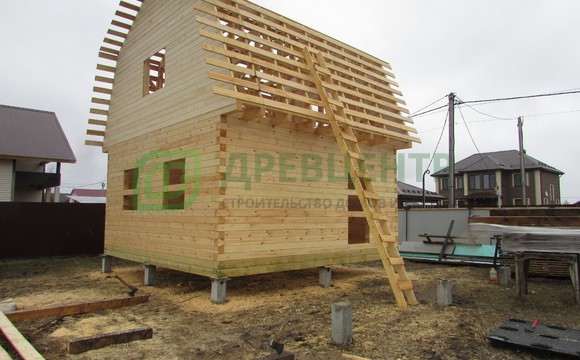 Строительство дома из бруса по проекту ДБ21 в Воскресенском районе, д. Цибино