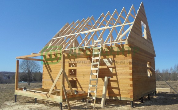 Строительство дома из бруса по проекту ДБ134 во Владимирской области д. старинки