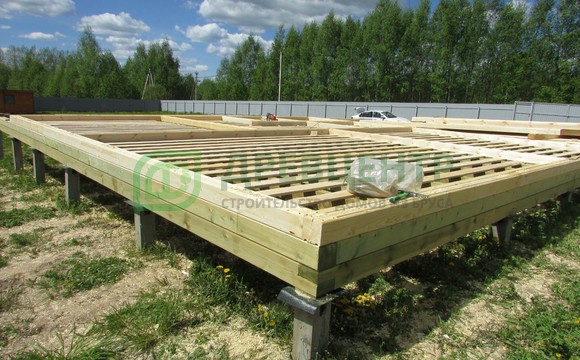 Строительство дома из бруса по проекту ДБ70 в Ярославской области д. Глебовское