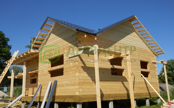 Строительство дома из бруса 7х9 м. в Калужской области, д. Большое Ноздрино