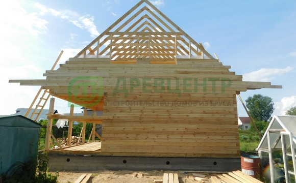 Строительство дома из бруса по проекту ДБ109 в Сергиево Посадском районе, д. Репихово