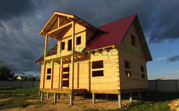 Строительство дома из бруса по проекту ДБ 139 в Калужской области д. Хрустали