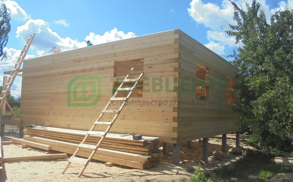 Строительство дома из бруса 8х10 м в Домодедовском районе д. Старосьяново