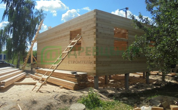 Строительство дома из бруса 8х10 м в Домодедовском районе д. Старосьяново