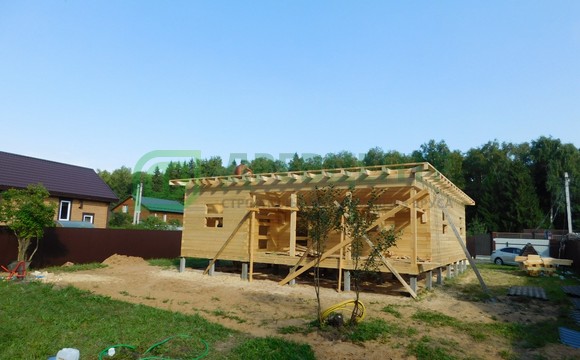 Строительство дома из бруса 10х10 м. в Наро Фоминском районе, д. Санники