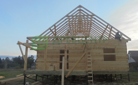 Строительство дома из бруса по проекту ДБ70 в Шаховском районе д. Степаньковское