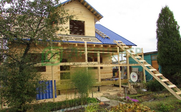 Строительство дома из бруса по проекту ДБ 141 в ГО Лосино - Петровский СНТ 