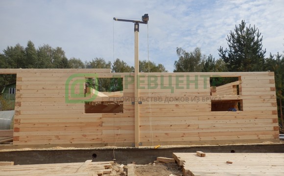 Строительство дома из бруса по проекту ДБ88 в Орехово Зуевском районе СНТ Березки