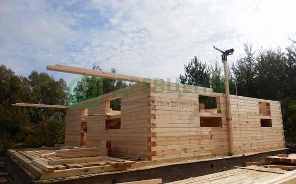 Строительство дома из бруса по проекту ДБ88 в Орехово Зуевском районе СНТ Березки