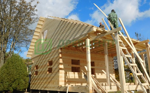 Строительство дома из бруса по проекту ДБ10 в Серпуховском районе д. Дашковка