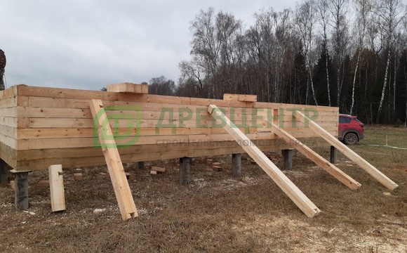 Строительство дома из обычного бруса по проекту ДБ140 в Домодедовском районе д. Минаево