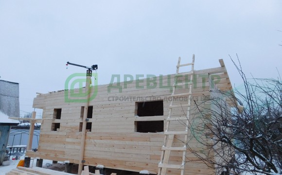 Строительство дома из бруса по проекту ДБ32 в Калужской области г. Обнинск
