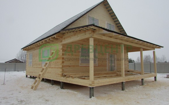 Строительство дома из бруса по проекту ДБ70 в Павловском Посаде, СНТ Дубрава