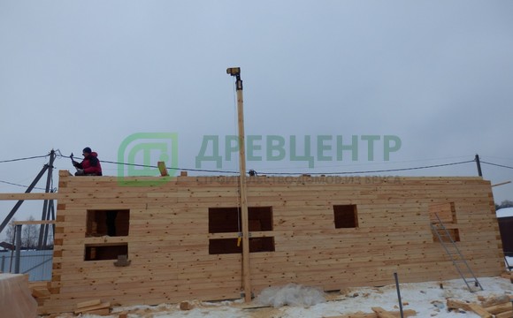 Строительство дома из бруса 9х9 м с гаражом в Чеховском районе д. Ишино
