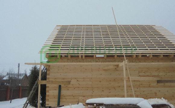 Строительство дома из бруса по проекту ДБ140 в Клинском районе СНТ Нептун