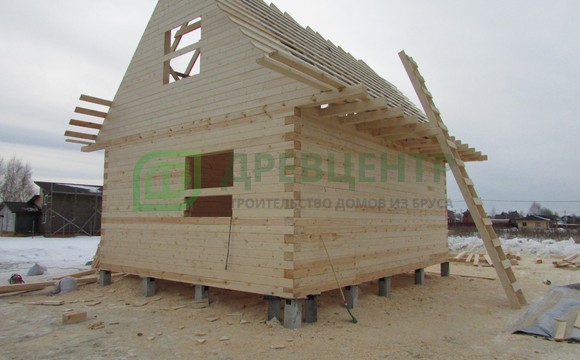 Строительство дома из бруса по проекту ДБ134 в Павловском Посаде, д. Гаврино