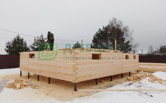 Строительство дома из бруса по проекту ДБ62 в Можайском районе, д. Игумново