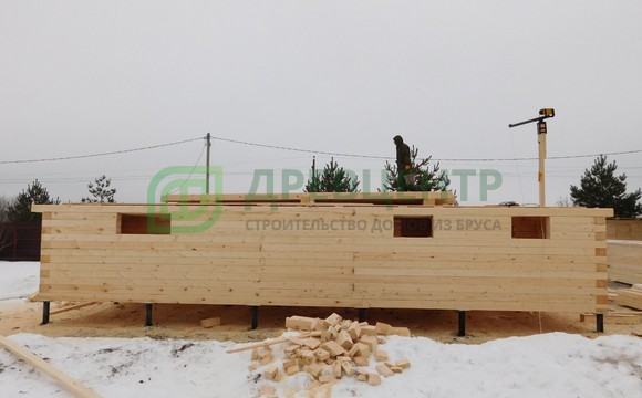 Строительство дома из бруса по проекту ДБ62 в Можайском районе, д. Игумново