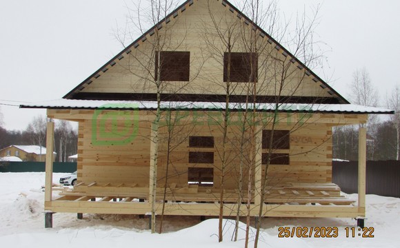 Строительство дома из бруса 8х9 м в Шаховском районе, д. Малое Судислово