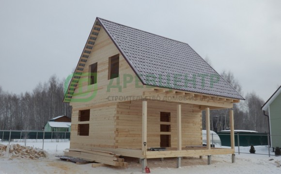 Строительство дома из бруса по проекту ДБ109 в Заокском районе д. Тетерево