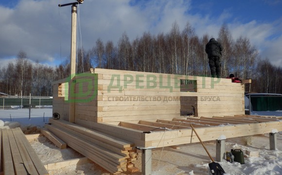 Строительство дома из бруса по проекту ДБ109 в Заокском районе д. Тетерево