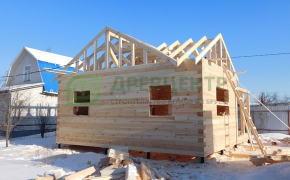 Строительство дома из бруса по проекту ДБ146 в Малоярославецком районе, СНТ Восход