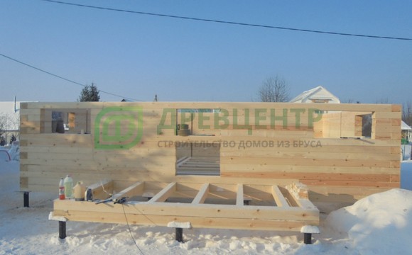 Строительство дома из бруса по проекту ДБ136 в Рузском районе СНТ Подлипки