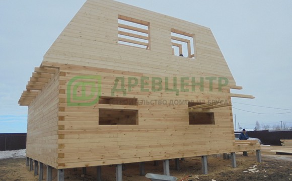 Строительство дома из бруса из бруса 8х9 м в Зарайском районе д. Старо Подгороднее