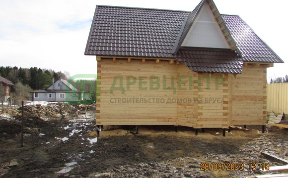 Строительство дома из бруса по проекту ДБ34 в Михайлово Ярцевском поселении