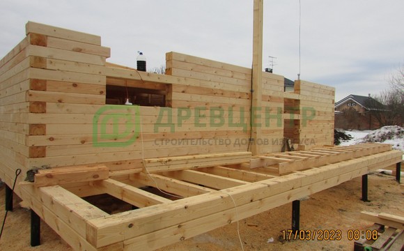Строительство дома из бруса по проекту ДБ34 в Михайлово Ярцевском поселении