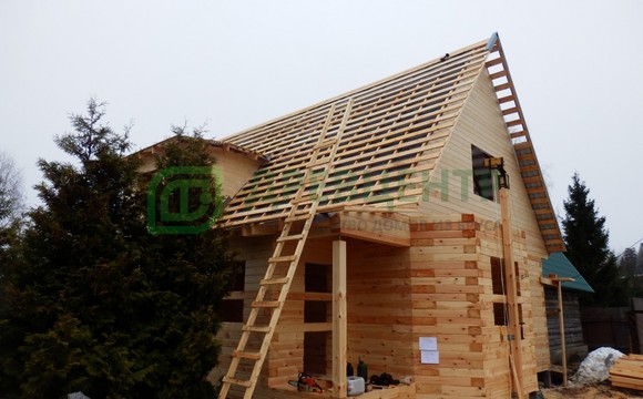 Строительство дома из бруса 7х11 м в Дмитровском районе д. Лупаново