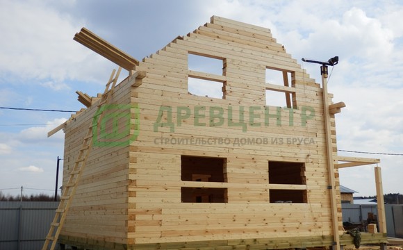 Строительство дома из бруса по проекту ДБ156 в Ступинском районе, д. Канищево