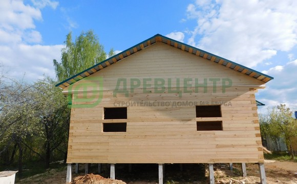 Строительство дома из бруса по проекту ДБ149 в г. Пущино, СНТ Опыт