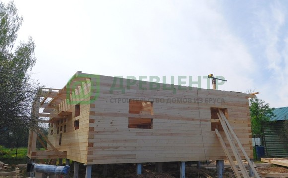 Строительство дома из бруса по проекту ДБ149 в г. Пущино, СНТ Опыт