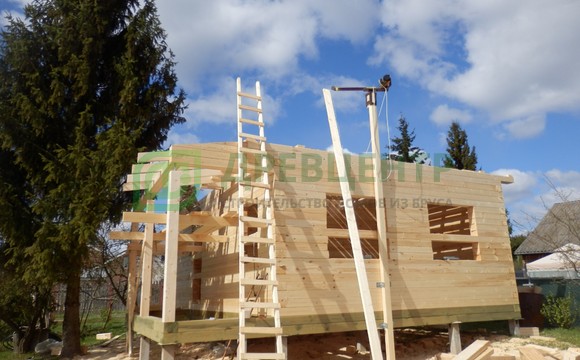 Строительство дома из бруса 6х9 м в п. Фряново, СНТ Козино