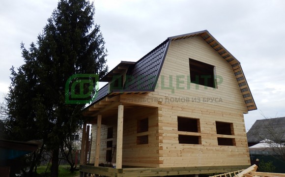 Строительство дома из бруса 6х9 м в п. Фряново, СНТ Козино