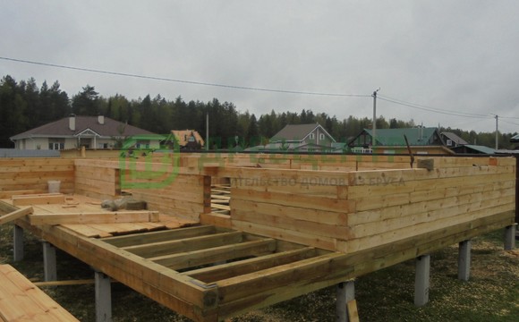 Строительство дома из бруса 8х12 м. во  Владимирской области, д. Дубки