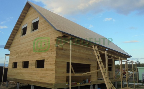 Строительство дома из бруса 8х12 м. во  Владимирской области, д. Дубки