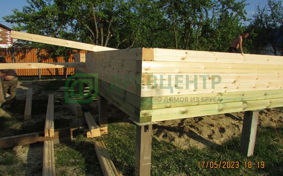 Строительство дома из бруса по проекту ДБ39 в Воскресенском районе, д. Гостилово