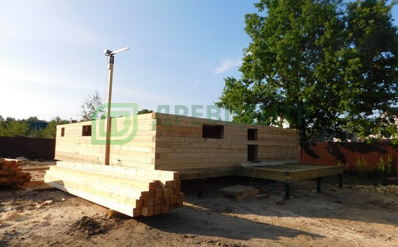 Строительство дома из бруса по проекту ДБ35 в Одинцовском районе д. Часцы