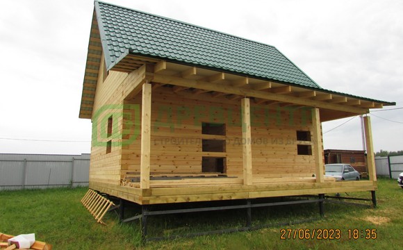 Строительство дома из бруса 6х9 м в Чеховском районе, д. Алферово