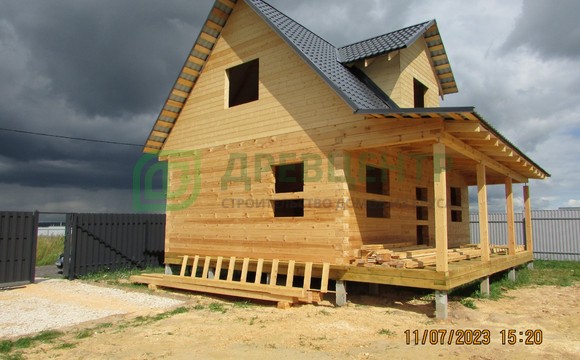 Строительство дома из бруса по проекту ДБ 108 в Домодедовском районе, с. Минаево