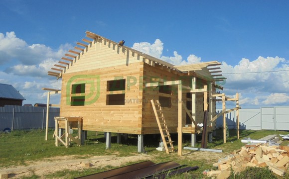 Строительство дома из бруса по проекту ДБ144 в Воскресенском районе, д. Аргуново