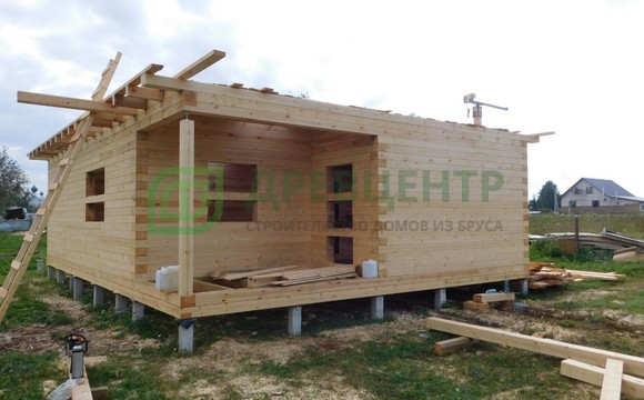Строительство дома из бруса 8х10,5 м в Костромской области, г. Галич