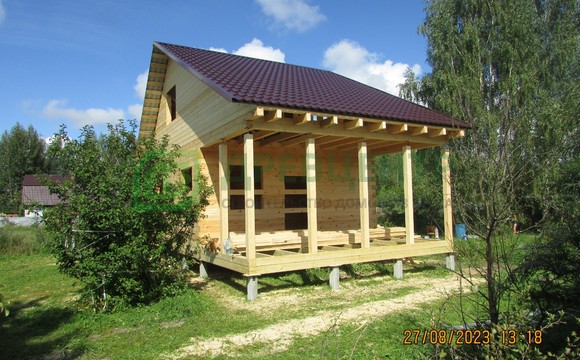 Строительство дома из бруса по проекту ДБ10 в Клинском районе д. Ловцово