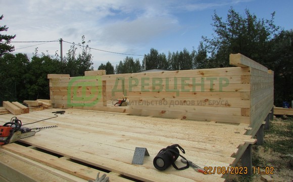 Строительство дома из бруса по проекту ДБ10 в Клинском районе д. Ловцово