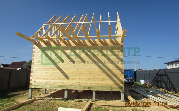 Строительство дома из бруса по проекту ДБ10 в Чеховском районе, д. Шарапова