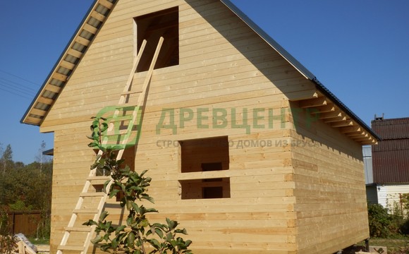 Строительство дома из бруса 6х8 м. в Рузском районе , с. Богородское.