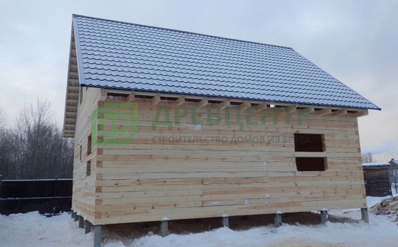 Строительство дома из бруса 8х9 м в Орехово Зуевском районе, д. Губино.
