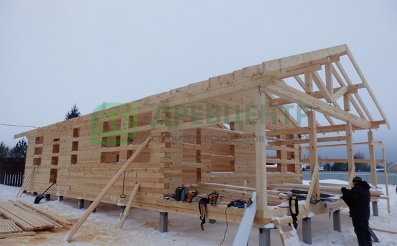 Строительство дома из бруса 8х15 м в Одинцовском районе КП Матрешки Вилладж